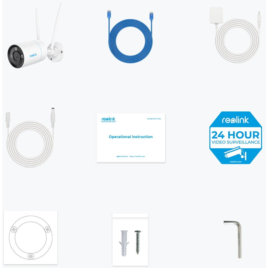 Camera Supraveghere W330 - 4K Wi-Fi 6 Camera, 2.4/5 GHz Dual-Band Wi-Fi, Color Night Vision, Person/Vehicle/Animal Detection