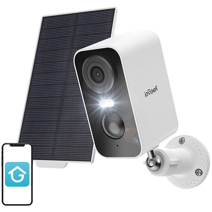 Camera Supraveghere Wireless 3MP WiFi Exterior ZS-GX3S white with solar panel