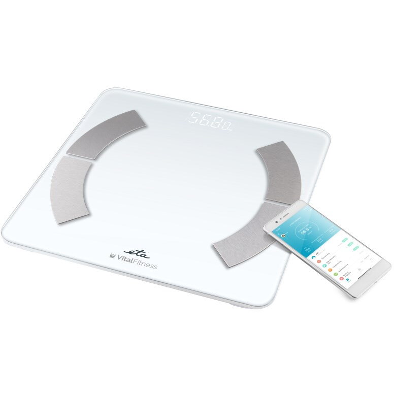 Cantar ETA277990000 Vital Fitness Body analysis, Capacity 180 kg, Accuracy 100 g, White