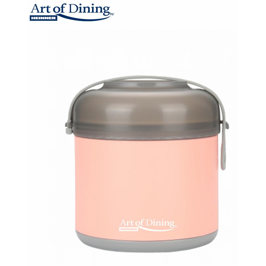 Caserola Termica 600ml Loca Interior Inox 13x14.5cm Roz