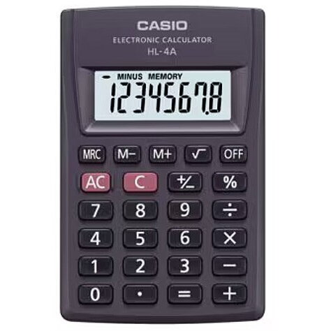 CASIO HL-4A-B 8-digit pocket calculator 56x87mm black