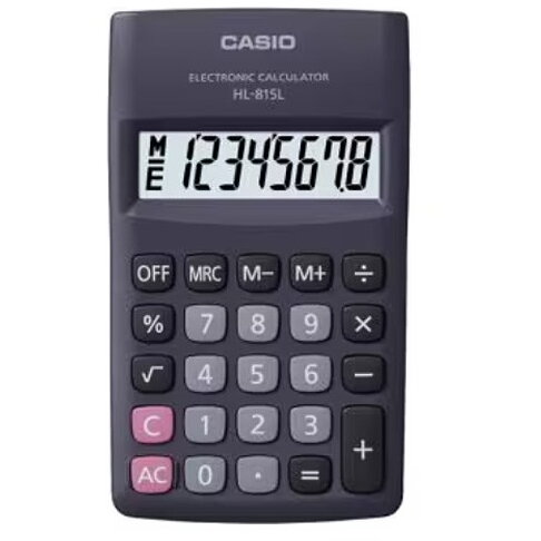 CASIO HL-815L-BK BOX pocket calculator, 8-digit, 69.5x118mm, black