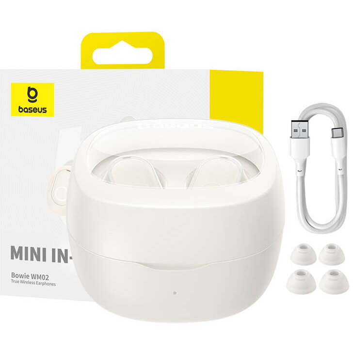 Casti Bluetooth Bowie WM02 TWS, sistem de operare Bluetooth 5.0 Alb