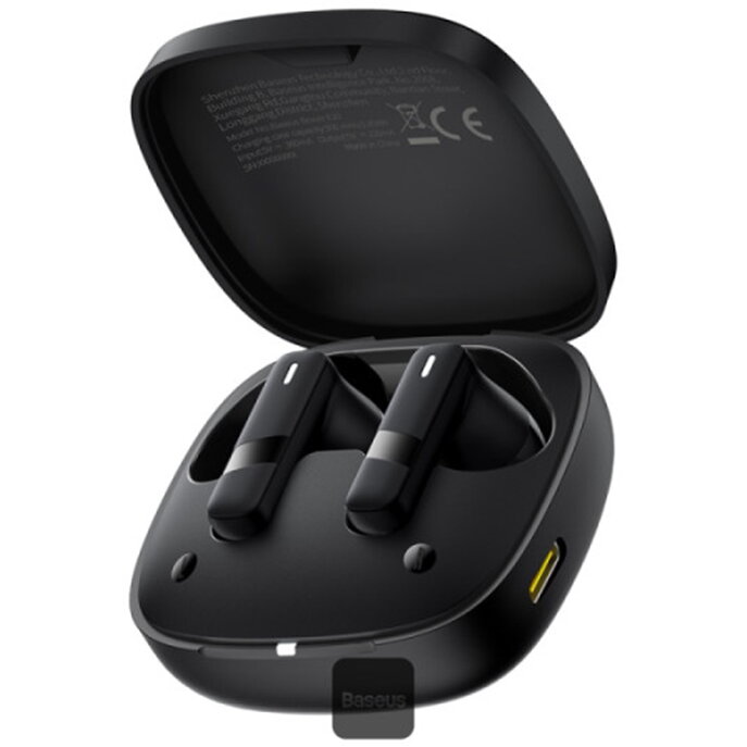 Casti Bluetooth Casti Fara Fir, Bluetooth 5.3, Waterproof - Baseus Bowie E20 (A00069700113-00) - Black
