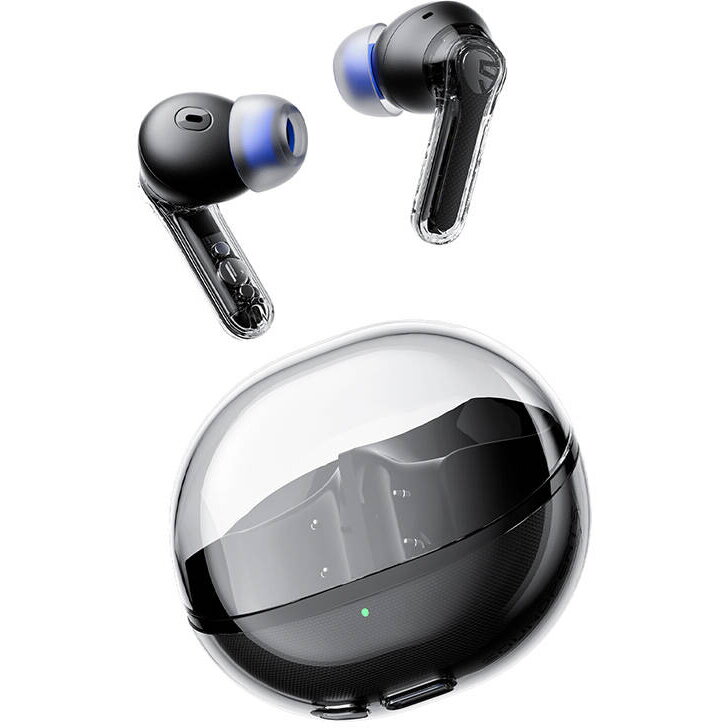 Casti Bluetooth Clear Negru
