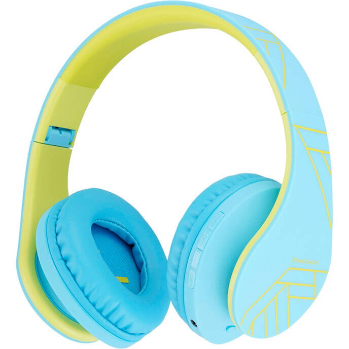 Casti Bluetooth Wireless Headphones for kids PowerLocus P2 (blue-green)