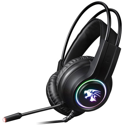 Casti Gaming VH8030 Hi-Fi Stereo cu Microfon Iluminare RGB Negru