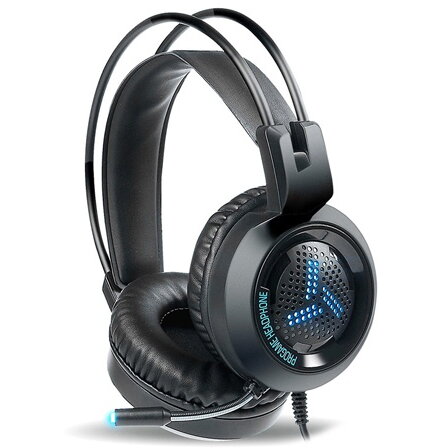 Casti Gaming VH8020 cu Microfon Iluminare LED Negru