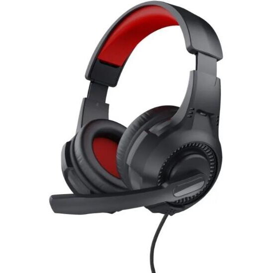 Casti Over-Head Gaming Basics TR-24785, Jack 3.5mm, Microfon (Negru/Rosu)