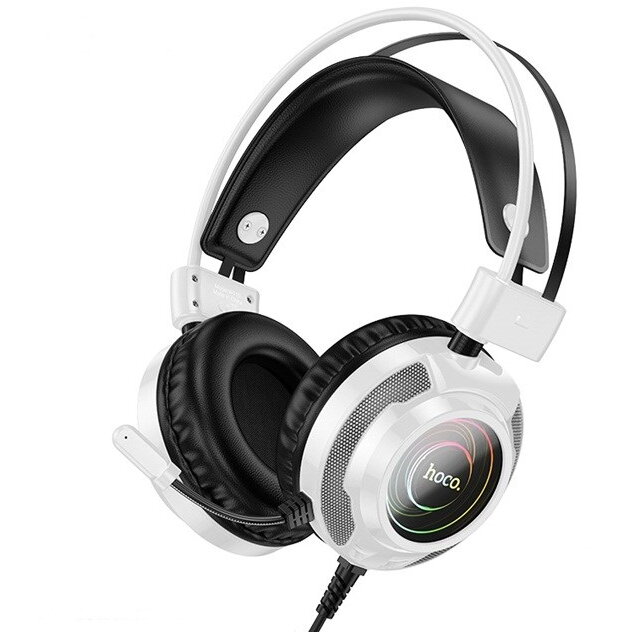 Casti Over-Head Hoco W110 Resource Gaming Headset Wired USB+ Jack 3.5 In-Ear White