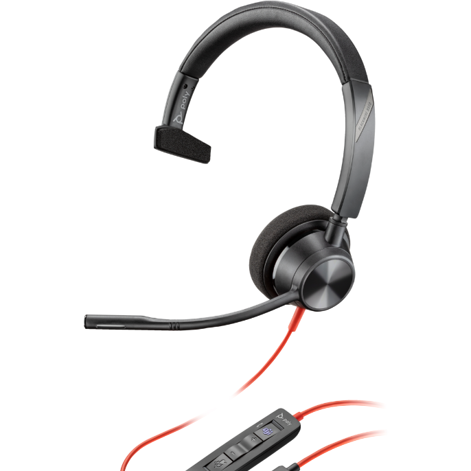 Casti Over-Head Poly BW 3310 Mono -M USB-C HS +USB-C/A