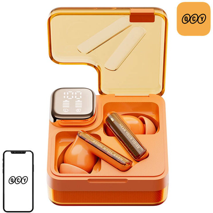 Casti QCY T31 TWS Bluetooth Earphones (orange)
