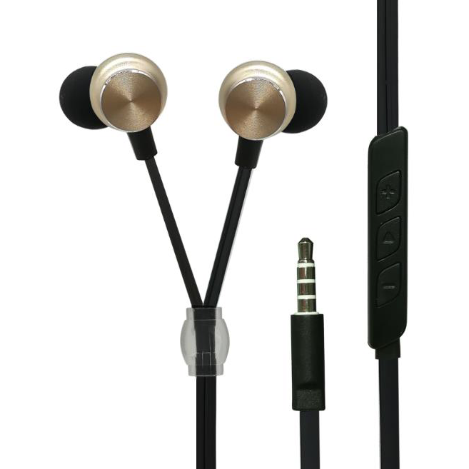 Casti Stereo-Headset Luxury - gold Zipper-Style