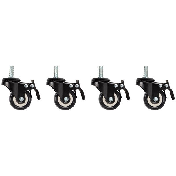 Castors x4 for wall mounting 19 inch cabinets