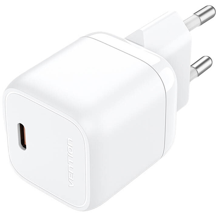 Charger Vention FAKW0-EU 1-port USB-C GaN  (30W) White