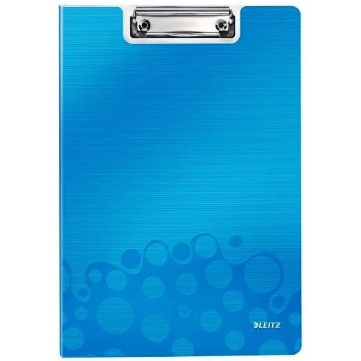 Clipboard dublu LEITZ Wow, polyfoam - albastru metalizat