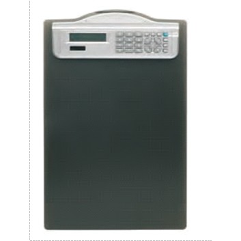 Clipboard simplu A4, din plastic rigid, cu calculator, Alco - negru