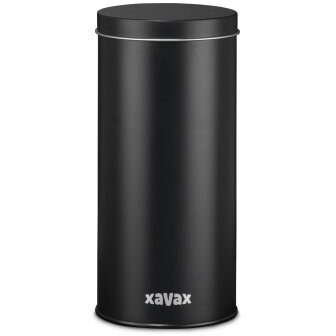 Coffee Pad Tin for Storing 20 Senseo Pads etc., Metal, black