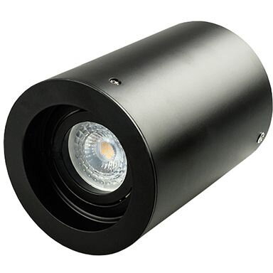 CORP ILUMINAT MONTAJ PERETE SOCLU GU10 ROTUND NEGRU