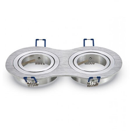 CORP SPOT 2XGU10 CROM MAT UNGHI REGLABIL