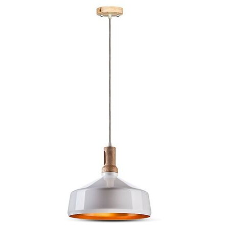 CORP SUSPENDAT PENTRU ILUMINAT MAX 60W IP20 LEMN - ALB