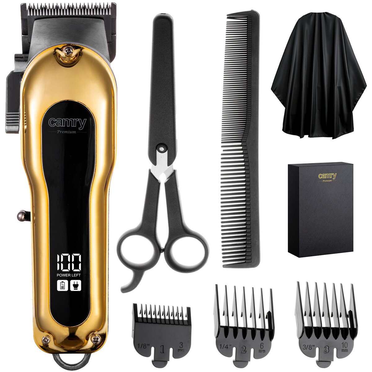 CR 2844 Hair clipper with LCD display, Gold