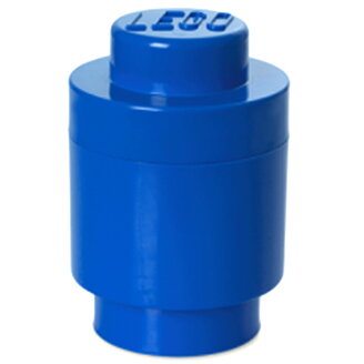 Cutie depozitare rotunda LEGO 1 albastru inchis