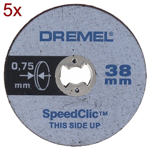 Dremel - 2615S409JB - Discuri de taiere subtiri, grosime 0.75 mm, 5 buc 