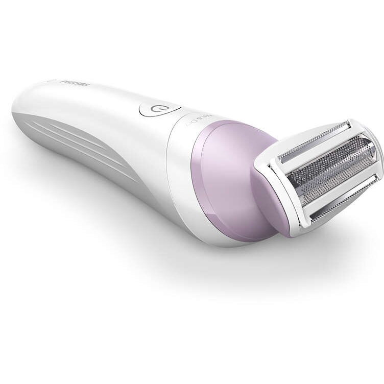 Epilator Fara Fir Umed Si Uscat Lady Shaver Seria 6000 BRL136/00 40min Utilizare Alb/Mov