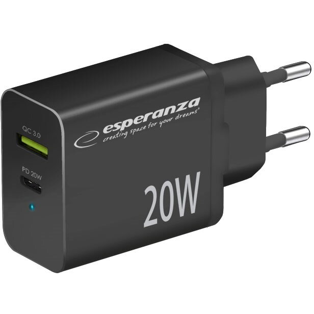 Esperanza EZC105K mains charger 20W Black