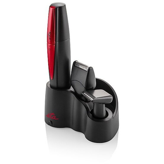 ETA434190000 Luis Trimmer, Nose, Cordless, 1 AA battery operation (not included), 3 combs, Black/Red