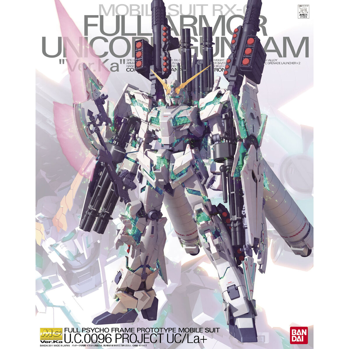 Figurină de colecție MG 1/100 FULL ARMOR UNICORN GUNDAM VER. KA