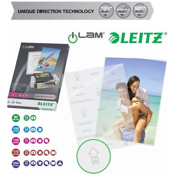 Folie pentru laminare,  A4 100 microni 100 folii/top LEITZ