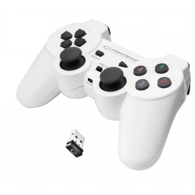 Gamepad EGG108W PC,Playstation 3 Analogue / Digital RF Black,White