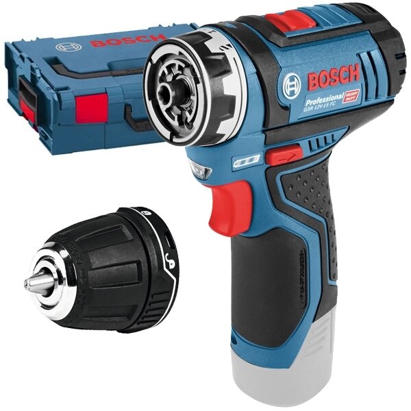 Masina de Gaurit GSR 12V-15 FC Professional Fara Fir Cu Acumulator + L-Boxx Bateria si Incarcatorul Nu Sunt Incluse Albastru/Negru