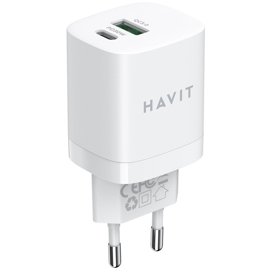 Havit USB-A+USB-C Charger UC30 EU