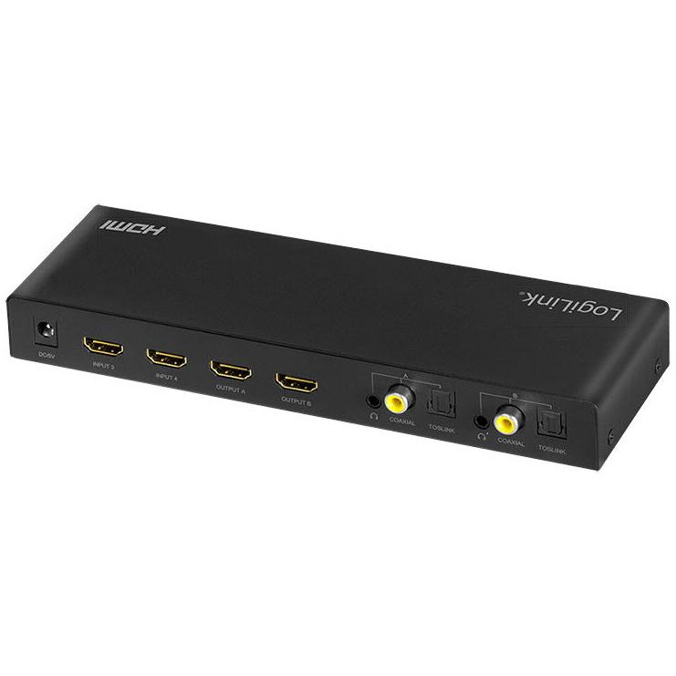 HDMI-Matrix 4x2-Port, 4K/60Hz,Scaler,HDR,ARC