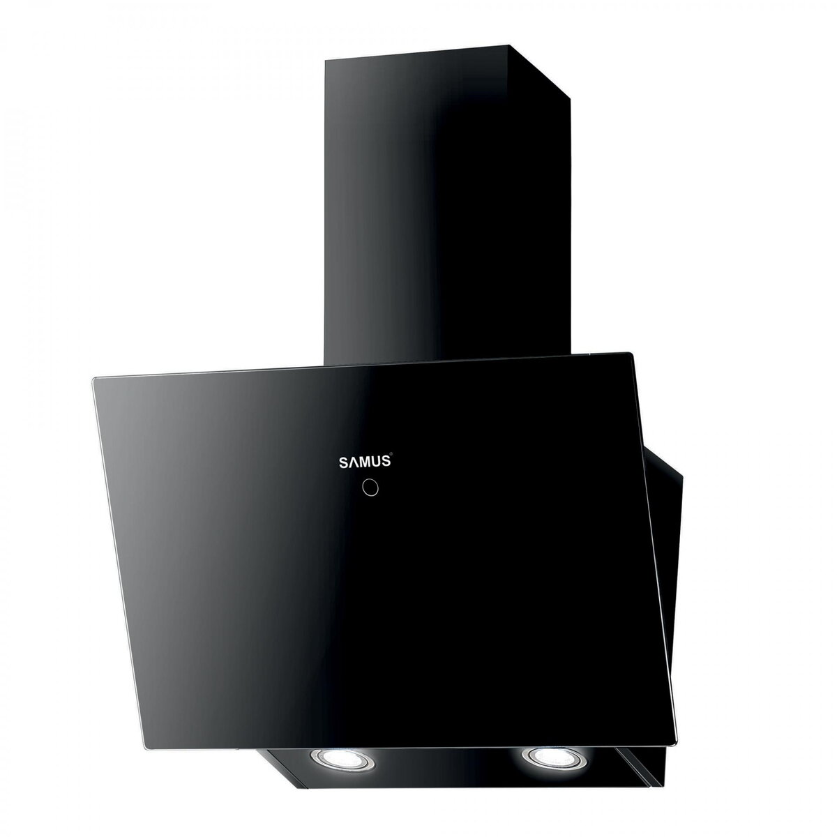 Hota decorativa HSI665DGB Latime 60 cm 1 Motor Parte Frontala din Sticla 3 Trepte de Absorbtie Negru