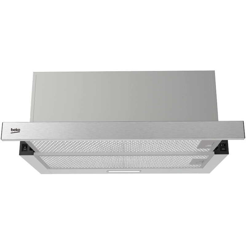 Hota incorporabila telescopica HNT61520XH, Putere de absorbtie 574 m3/h, 3 trepte de viteza, Iluminare LED, 60 cm, Inox