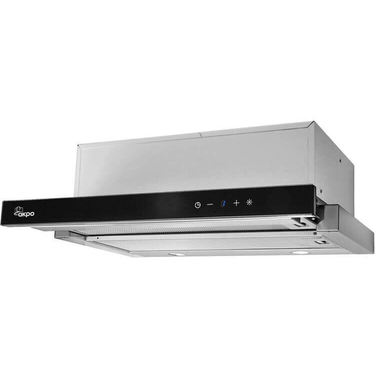 Hota incorporabila WK-7 Light Glass Touch 60  Black, Inox