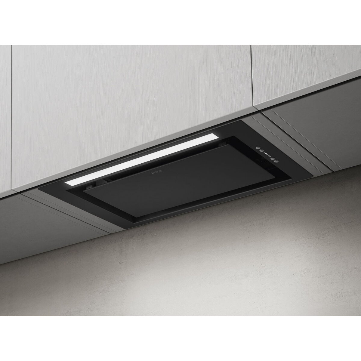 Hota LANE BL/A/72, 72 cm ,  65 dB, putere absorbtie 650 m3/h, LED, 4 viteze, Negru