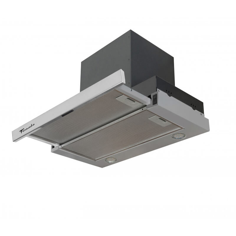 Hota Telescopica Sonora 1200 (60), 1 motor, latime 60 cm, 3 viteze, absorbtie 1200 m3/ora, Inox