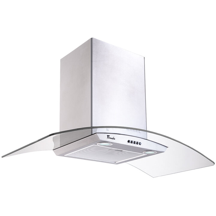 Hota tip Cupola Eva 1200 90 LED 1 motor Turbo Latime 90 cm 3 viteze Absorbtie 1200 m3/ora Filtru anti-grasimi Aluminiu 5 straturi Inox