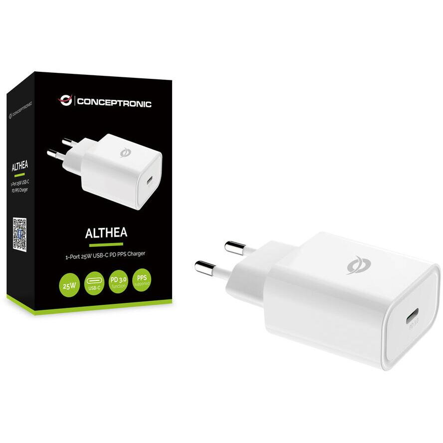 Incarcator 1Port 25W,USB-C PD Alb