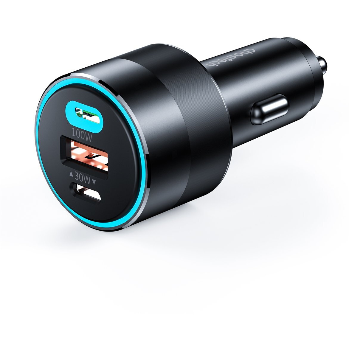 Incarcator Auto 130W 2xUSB-C + USB-A Negru