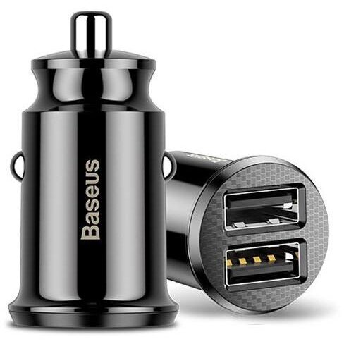 Incarcator Grain, Dual USB 3.1A, Black