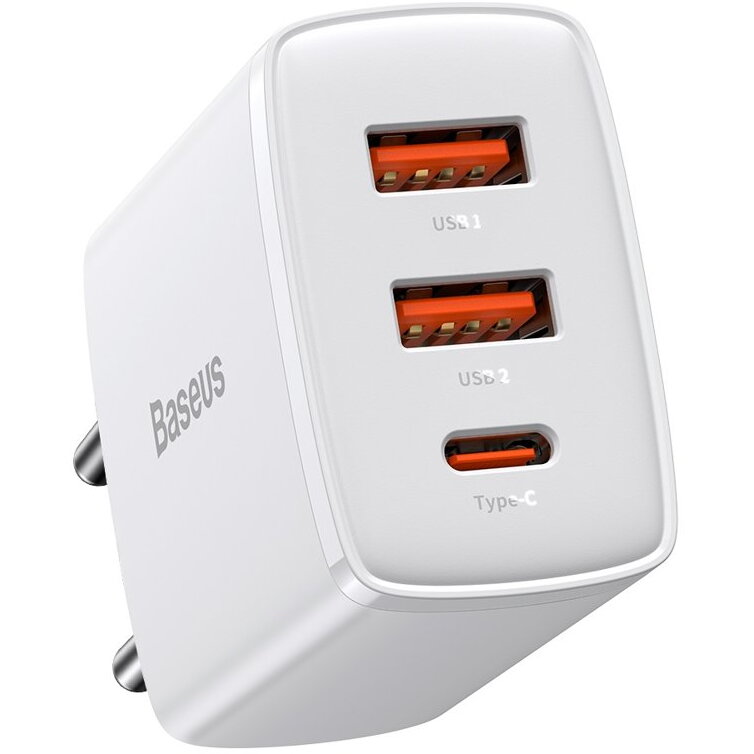 incarcator rapid Compact 2x USB / USB tip C 30W 3A Power Delivery Quick Charge alb (CCXJ-E02)