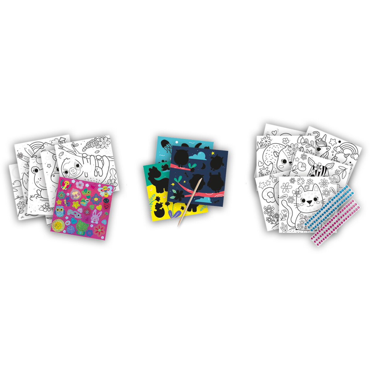 Jucarie Creativa Carte cu activitati cu diamante 3 in 1