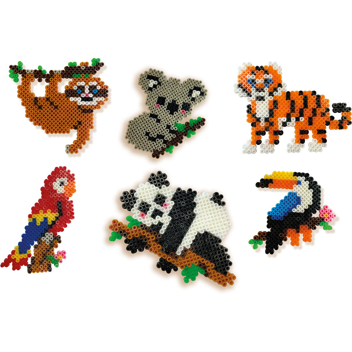 Jucarie Creativa copii - Margele de calcat cu Animale din Jungla Beedz