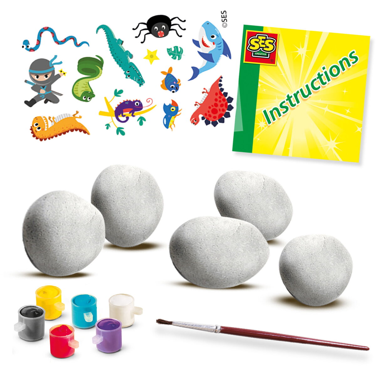 Jucarie Creativa copii - Pictura pe piatra si tehnica Rub